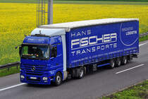 MB Actros 1846  Fischer Transporte  auf der A61 bei Weilerswist - 03.05.2011