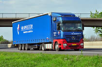 MB Actros 1841  Van Appeldoorn BV  auf der A61 bei Miel - 28.04.2011