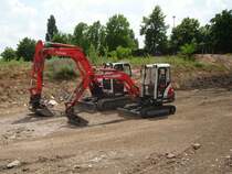 Zwei Kubota Bagger am 21.05.11 in Heidelberg 