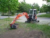 Ein Kubota Bagger am 21.05.11 in Heidelberg  