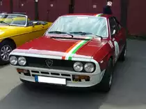 Lancia Beta Coupe. 1976 - 1984. Die Fahrzeuge der Betareihe waren grunds�tzlich mit 4-Zylinderreihenmotoren ausger�stet, die zwischen 82 PS und 135 PS leisteten. Oldtimertreffen Kokerei Zollverein 05.06.2011.