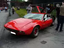 De Tomaso Mangusta. 1967 - 1971. Von diesem Modell wurden nur 400 Autos produziert. Der 4.727 cm� V8-motor stammte aus den Regalen von Ford und leistete 305 PS. Oldtimertreffen Kokerei Zollverein 05.06.2011.