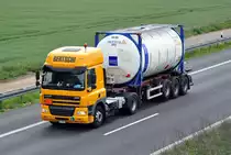 DAF CF 85.410  Bertschi  auf der A61 bei Miel - 17.05.2011