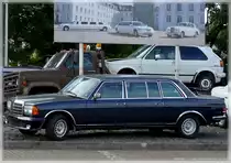 Mercedes W 123 Strechtchlimousine aufgenommen am 28.05.2011.