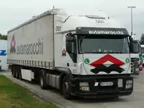 Iveco Stralis 450  Autamarocchi  aus Slowenien auf dem Rasthof N�rnberg/Feucht, 02.06.2011