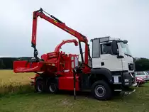 MAN TGS33.540,Allrad mit Aufbau zur Erzeugung von ca. 200Srm/h Hackgut(G30�G100); der Palfinger-Kran hat eine Reichweite bis zu 9,7mtr;110618