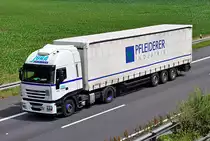 Iveco Stralis 420 CS  JURA SPEDITION  auf der A61 bei Rheinbach - 08.06.2011