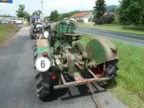 Auch die 11er Deutz, hier eine R�ckansicht, waren bei der Ausstellung der  Alten Zylinder  in Hilders vertreten, Juni 2011