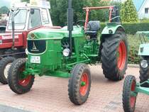 Deutz 5505 war bei der Ausstellung der  Alten Zylinder  in Hilders zu sehen, Juni