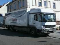 Am 05.Juli 2011,stand dieser Berliner Mercedes-Kasten-LKW im Stadtgebiet von Bergen/Rgen.