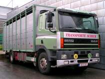 DAF 85CF wird in K�rze mit Rindern beladen; 080429