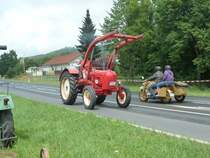 Porsche unterwegs zu einer Ausfahrt whrend der Oldtimerveranstaltung der  Alten Zylinder  in Hilders, Juni 2011