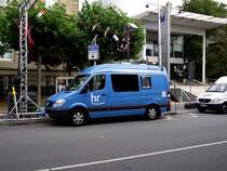 Ein Mercedes Benz Sprinter des HR in Frankfurt am 09.07.11