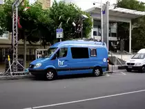 Ein Mercedes Benz Sprinter des HR in Frankfurt am 09.07.11