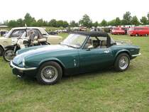 Roadester TRIUMPH Spitfire IV aus der hansestadt Stralsund beim Oldtimer-Treffen, anllich des Mhlenfestes in Gnoien am 25.06.2011
