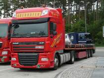 DAF XF 105.460  Oberhofer  zugelassen in Litauen auf der Rastanlage Nrnberg/Feucht an der A9, 02.06.2011