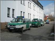 Fahrzeuge der Bundespolizei beim G�ttinger Bahnhof, aufgenommen am 23.03.2008.