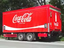 Coca Cola GmbH Getr�nke Tandem Anh�nger mit Ladelift Hebeb�hne in Herten abgestellt 06/07/2011