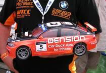 BMW 3-er Modellauto in WTCC Ausstattung. Hersteller u. Masstab unbekannt.
Foto: 05.06.2011, WTCC Race auf dem Hungaroring 