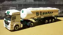 Mercedes AXOR Lanfer Transporte Meppen Chemietank beige Herpa Sondermodell