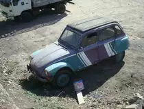 Citroen Dyane in beklagenswertem Zustand - aber angemeldet. Gran Canaria, Januar 2009.