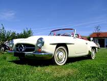MB 190SL(W121; 105PS; Baujahr 1963 bei einer Oldtimerveranstaltung Nahe Grieskirchen;110717