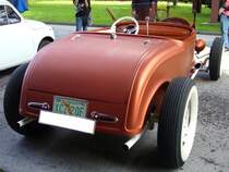 Heckansicht eines Hotrod auf Basis eines Ford A. Oldtimertreffen Kokerei Zollverein am 07.08.2011.