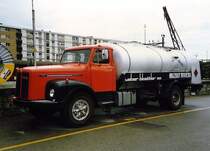 SCANIA-Tanklaster am Genfer See, Sommer 1987. Scan Vom Papierabzug.