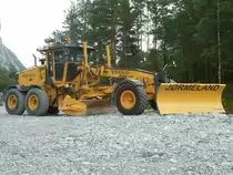 Volvo 740 A steht auf einer Strassenbaustelle in Sdnorwegen, Juli 2011