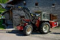 Fiat 500DT spezial, Allradschlepper mit 3-Zyl.Diesel, 2592ccm und 50PS, wurde bis 1980 gebaut, Aug.2011