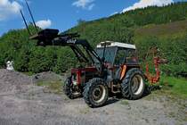 Zetor 6340, tschechischer Allradschlepper, 4-Zyl.Diesel-Motor mit 3922ccm und 65PS, Aug.2011