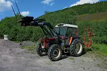 Zetor 6340, tschechischer Allradschlepper, 4-Zyl.Diesel-Motor mit 3922ccm und 65PS, Aug.2011