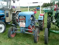 Eicher steht anl. der Oldtimeraustellung des Deutz-Club Allmus auf dem Ausstellungsgel�nde, August 2011

