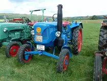 Lanz Bulldog steht anl. der Oldtimeraustellung des Deutz-Club Allmus auf dem Ausstellungsgel�nde, August 2011

