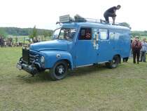 Opel Blitz mit Holzvergaser ist Gast anl. der Oldtimeraustellung des Deutz-Club Allmus auf dem Ausstellungsgelnde, August 2011 

