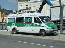 MB Sprinter als Lautsprecherfahrzeug und Infomobil der Landespolizei anl. des Eichsfeldtages in Leinefelde, September 2011