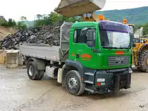 MAN D20 Kipperin der Kiesgrube in Sutz am 27.08.2011