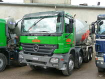 Mercedes Actros 3244 Betonmischer in der Kiesgrube in Sutz am 27.08.2011