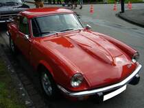 Triumph GT6. 1966 - 1973. Der GT6 war ein Coupe auf der Basis des 1962 vorgestellten Spitfire. Im GT6 wurde allerdings der 2.0l 6-Zylinderreihenmotor des Triumph Vitesse verbaut. Hier wurde ein Modell der letzten Baureihe MK III abgelichtet. Oldtimertreffen Kokerei Zollverein am 04.09.2011.