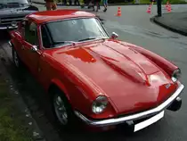 Triumph GT6. 1966 - 1973. Der GT6 war ein Coupe auf der Basis des 1962 vorgestellten Spitfire. Im GT6 wurde allerdings der 2.0l 6-Zylinderreihenmotor des Triumph Vitesse verbaut. Hier wurde ein Modell der letzten Baureihe MK III abgelichtet. Oldtimertreffen Kokerei Zollverein am 04.09.2011.