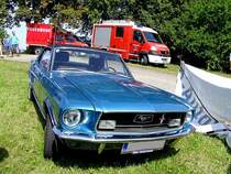 FORD-Mustang hat bei der  22.Landl-Rallye 2011 in Meggenhofen nur noch einen schr�gen Parkplatz erwischt;110821