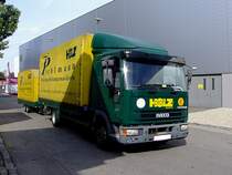 IVECO EuroCargo bei der Abholung von Ausstellungst�cken nach der Rieder-Messe;110812