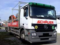 ACTROS 1841 beim Abtransport von Ausstellungsst�cken nach der Rieder Messe;110912