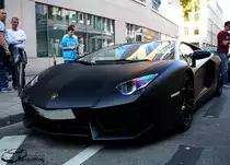 Mein erster Lamborghini Aventador LP700-4 in freier Wildbahn. Einer der wenigen mit deutschem Kennzeichen in Frankfurt am Main (24.9.2011)