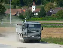 Scania 124c 420 Kipper in Gampelen am 15.09.2011
