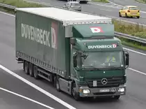 Mercedes Actros Sattelzug, bei Lehrte auf der A2 am 14.09.2011.