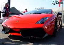 Lamborghini Gallardo Super Trofeo Stradale. Gestern noch bei der IAA, heute schon in Hockenheim. (2.10.2011)