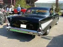 Heckansicht eines 1957´er Chevrolet Bel Air Del Ray Hardtop Sport Coupe. Oldtimertreffen Kokerei Zollverein am 02.10.2011.