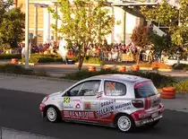 Kleiner Toyota Yaris, gesehen auf dem Intercontinental Rallye Championship Prologue am 09.09.2011