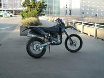 Motorrad stand am 05.09.2011 am Flughafen/Hannover.